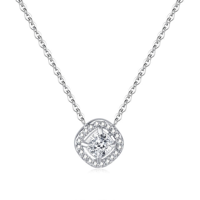 Classic diamond stainless steel necklace set wedding jewelry