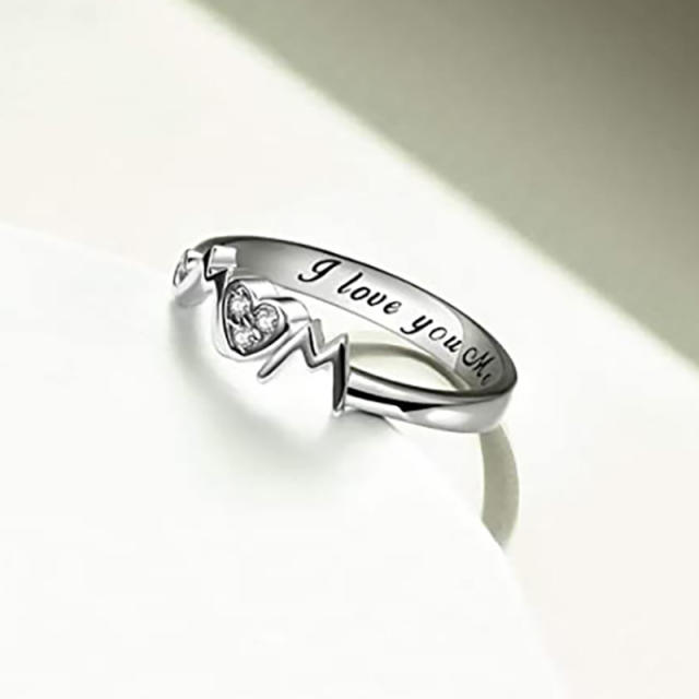 I love you mom  mother's day gift rings