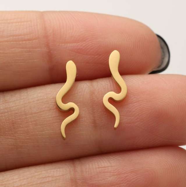 ins MINI size snake stainless steel studs earrings