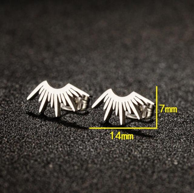 Punk trend stainless steel studs earrings
