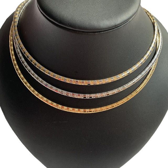 4MM stainless steel choker necklace