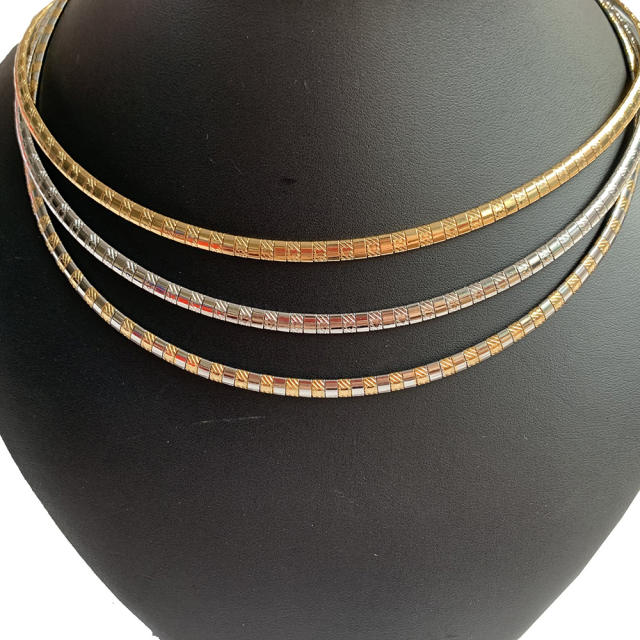 4MM stainless steel choker necklace