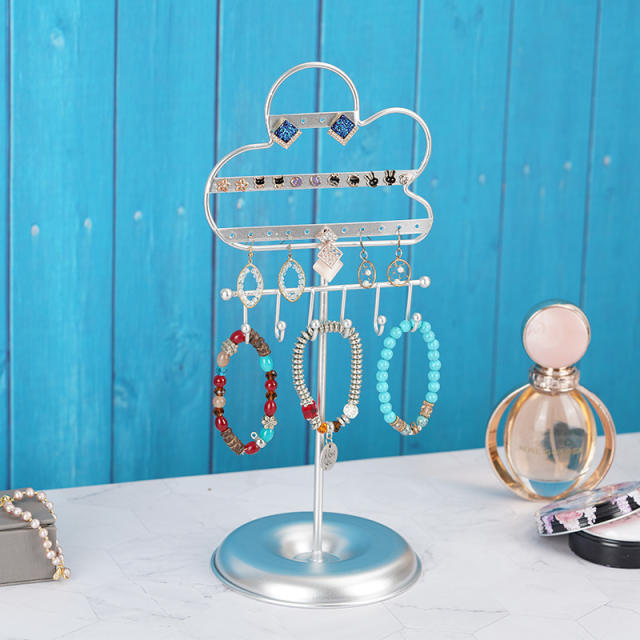Hot sale heart cloud metal material jewelry display stand