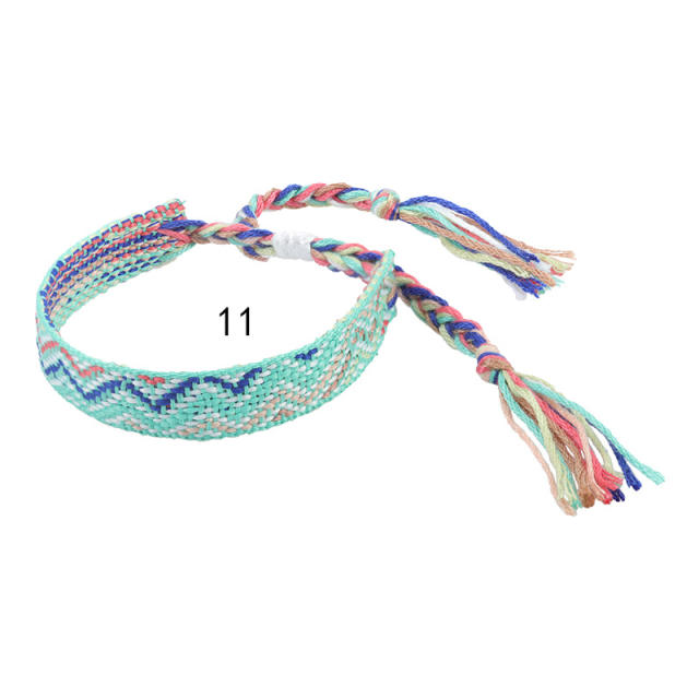 Boho handmade colorful string friendship bracelet