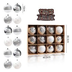 12PCS sweet candy color christmas ball party festival decoration pendant set