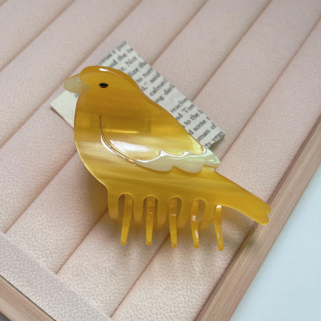 Cute animal series bird shape Acetate hair claw clips