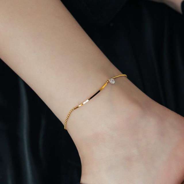 18KG classic smile face stainless steel anklet