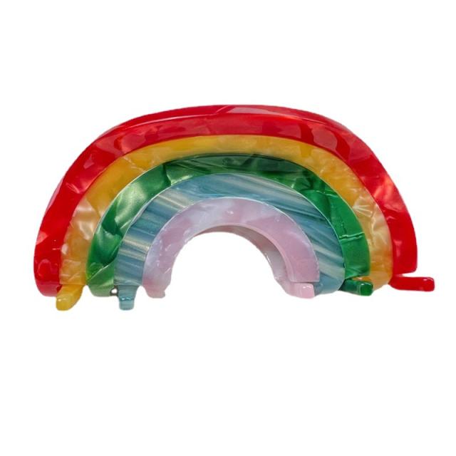 INS rainbow Acetate hair claw clips