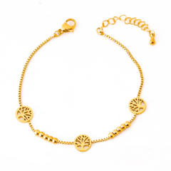 Personality butterfly life tree evil eye stainless steel bracelet