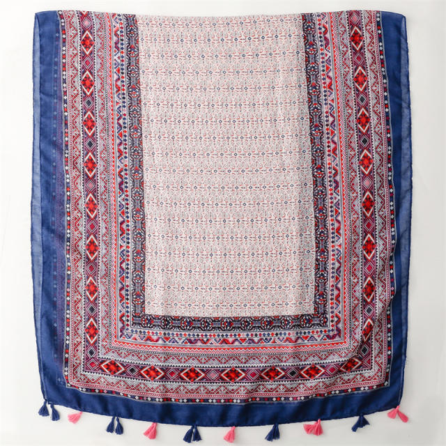 Boho pattern beach holiday fashion scarf