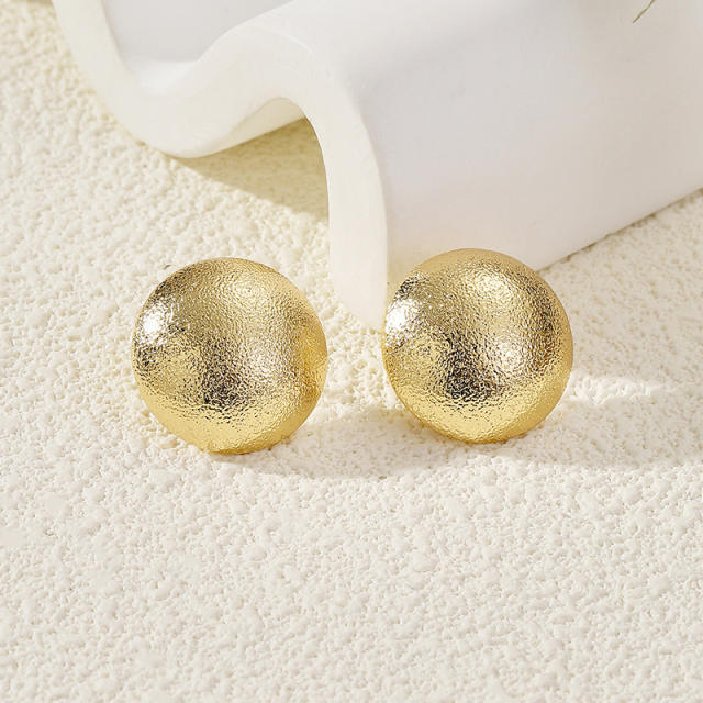 Gold color ball shape metal studs earrings chunky earrings