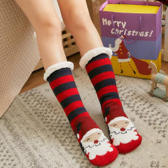 Winter Thickened lamb hair floor knee high socks christmas socks