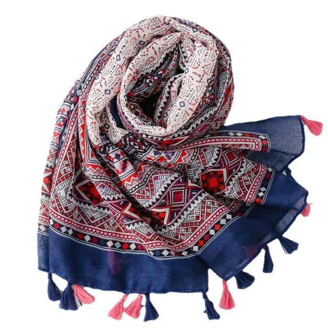 Boho pattern beach holiday fashion scarf