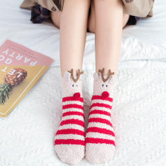 Christmas Coral velvet warm socks