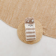 Winter warm Coral velvet cute animal striped girls long socks