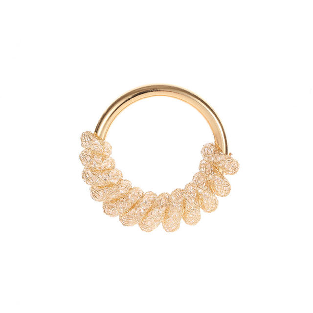 Cheap price gold color circle alloy earrings