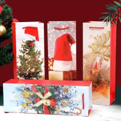 Christmas red wine packing paper bag 1pcs price