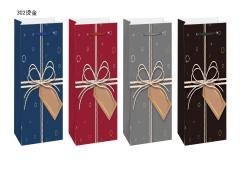 Christmas red wine packing paper bag 1pcs price
