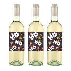 Christmas party wine bottle waterproof stickers