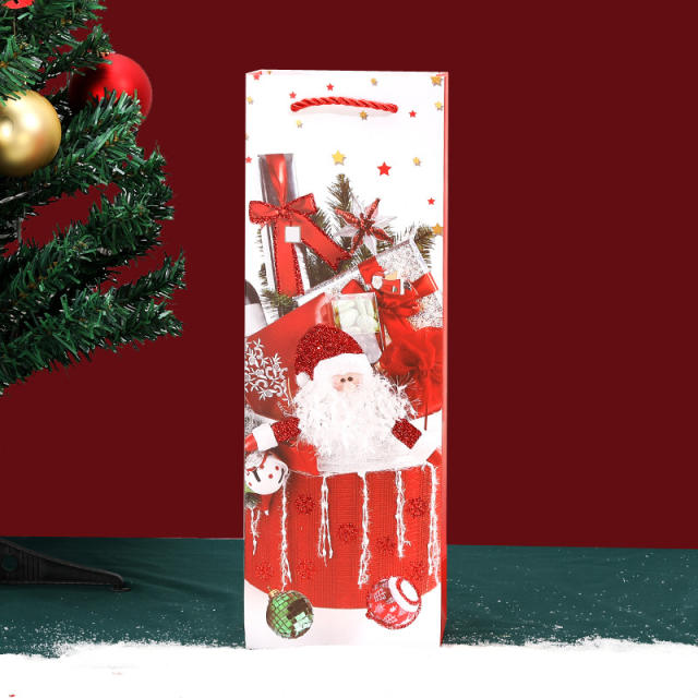 Christmas red wine packing paper bag 1pcs price