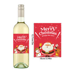 Christmas party wine bottle waterproof stickers