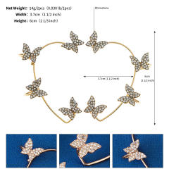 Personality handmade star pearl bead flower ear wrap