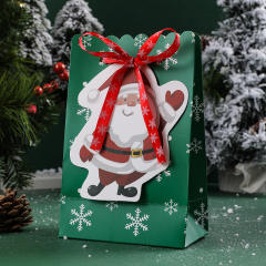 Creative ribbon bow christmas gift paper bag candy bag