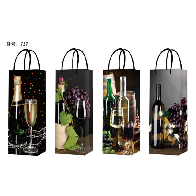 Christmas red wine packing paper bag 1pcs price