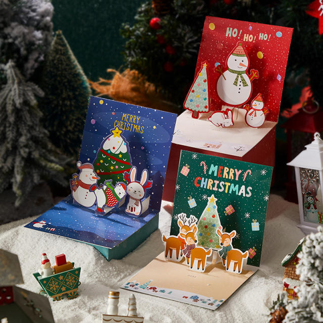 Creative 3D christmas greeting cards gift cards