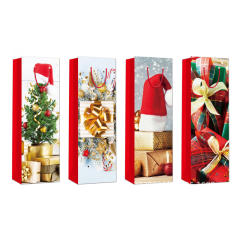Christmas red wine packing paper bag 1pcs price