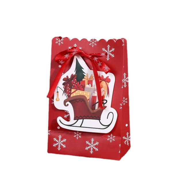 Creative ribbon bow christmas gift paper bag candy bag