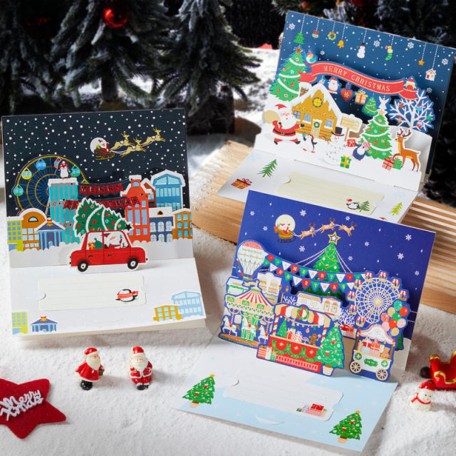 Creative 3D christmas greeting cards gift cards