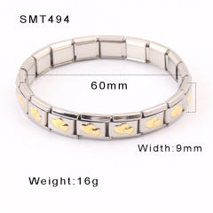 Hot sale gold heart symbol stainless steel elastic bangle bracelet