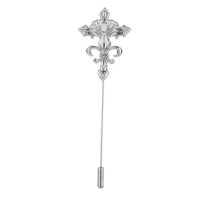 Vintage metal flower pin brooch for men