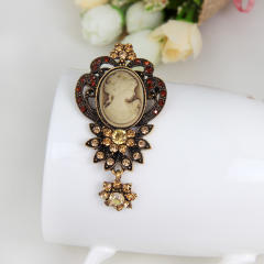 Baroque beauty alloy women brooch