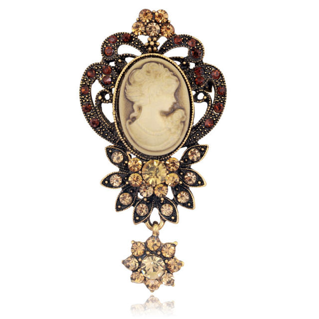 Baroque beauty alloy women brooch