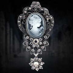 Baroque beauty alloy women brooch