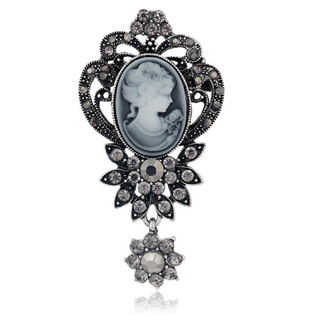 Baroque beauty alloy women brooch