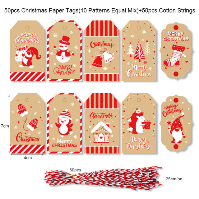 Color painting kraft paper christmas small card set
