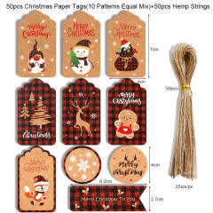 Color painting kraft paper christmas small card set