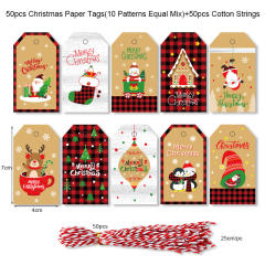 Color painting kraft paper christmas small card set