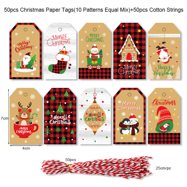 Color painting kraft paper christmas small card set