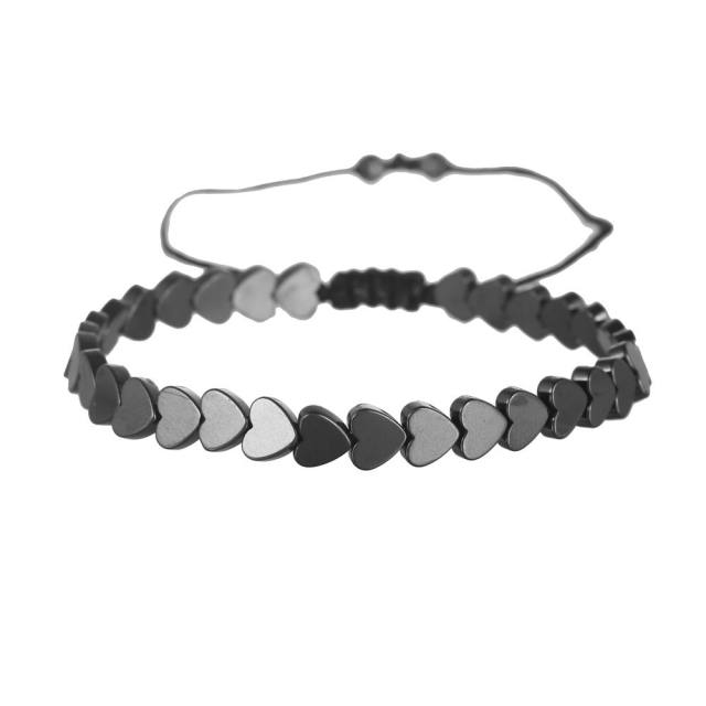 Personality Hematite bead adjustable bracelet