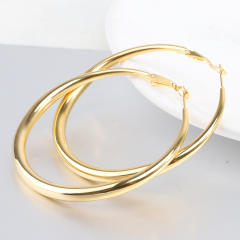 6MM large hoop stainless steel earrings
