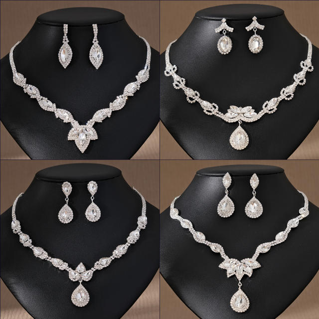 Diamond necklace set for bridal prom
