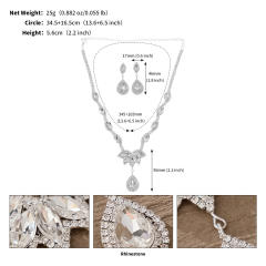 Diamond necklace set for bridal prom