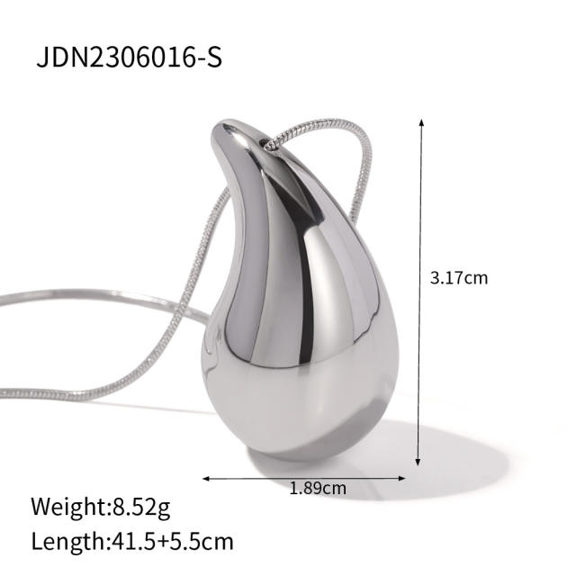 18K hot sale chunky ball teardrop stainless steel earrings