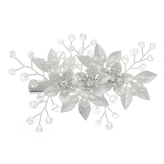 INS handmade metal flower wedding hair clips