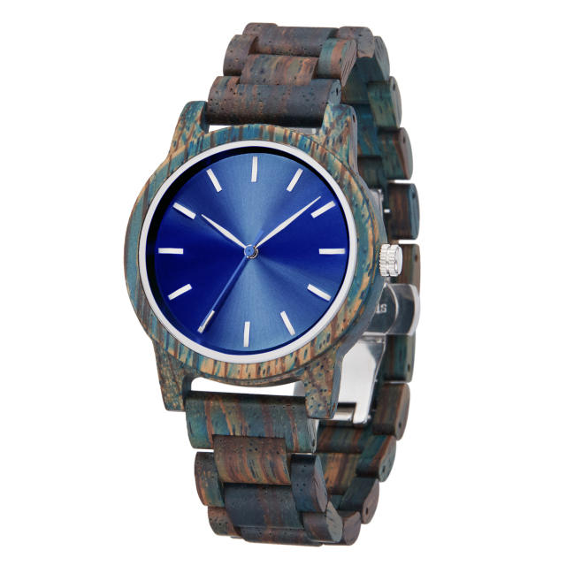 Delicate colorful wooden strap watches