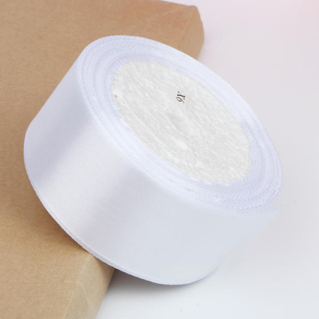 4cm plain color stain ribbon wedding festival gift packing 25 yard